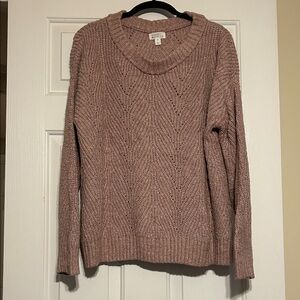 Market & Spruce Blush Cowl Neck Sweater